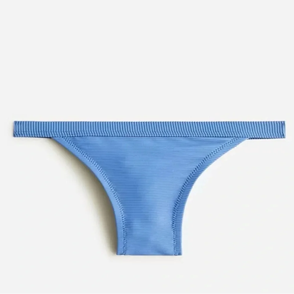 New J Crew Ribbed Trim Hipster Full Coverage Bikini Bottom